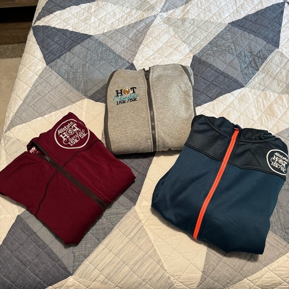 Bundle Allstate Hot Chocolate Hoodies - Gray, Burgundy, and Blue.Size XL(2) L(1) - Picture 1 of 10
